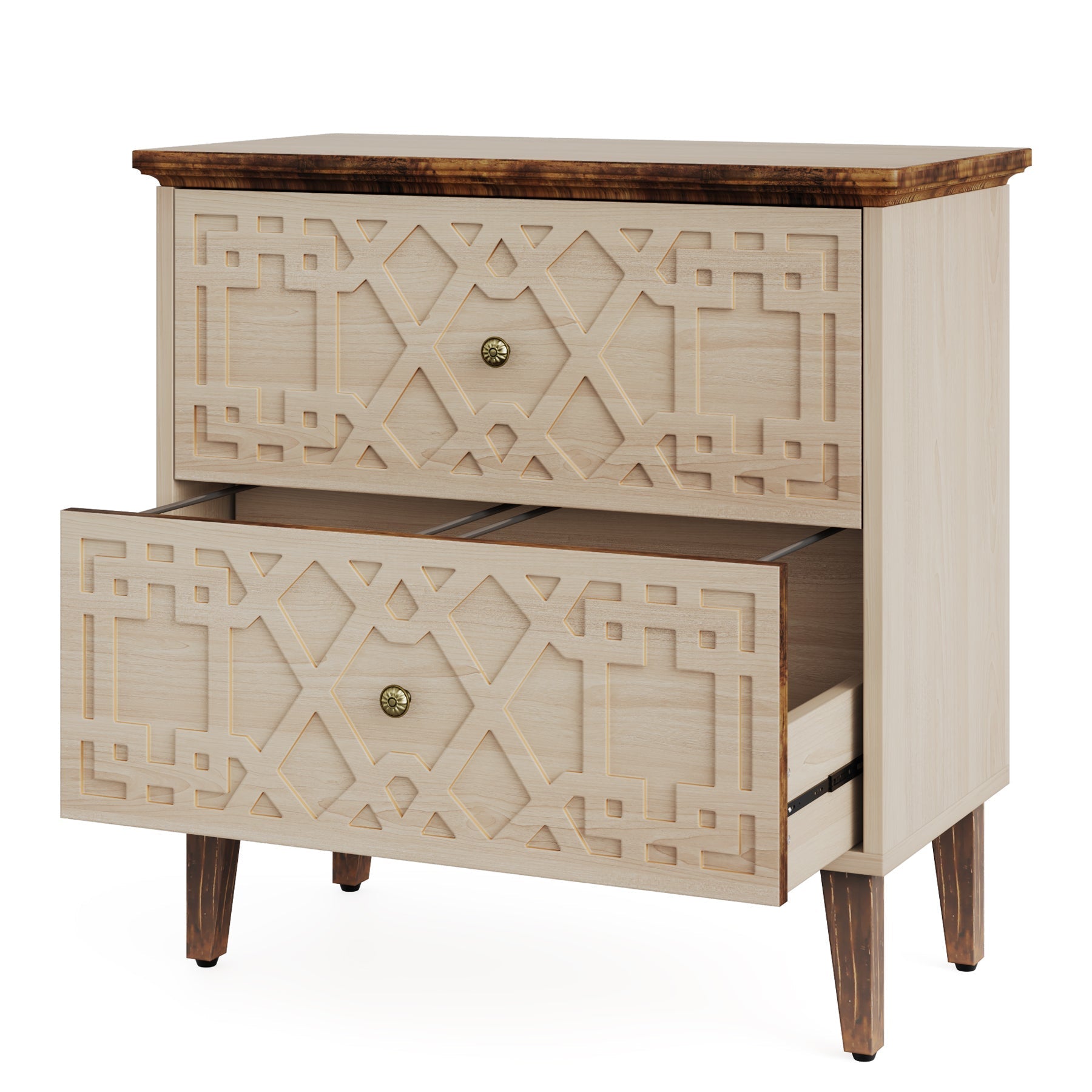 Wood File Cabinet, 2-Drawer Filing Cabinet Storage Cabinet Tribesigns